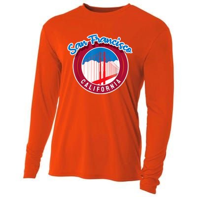 California San Francisco City Gift Bridge Souvenir SF Cooling Performance Long Sleeve Crew