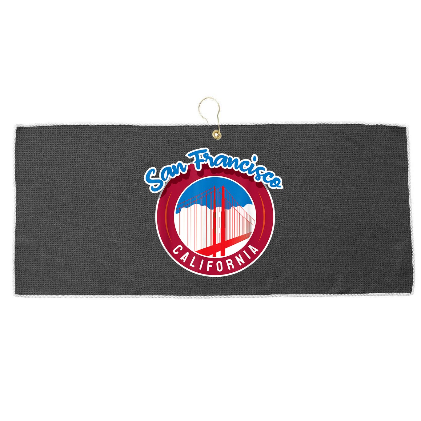 California San Francisco City Gift Bridge Souvenir SF Large Microfiber Waffle Golf Towel