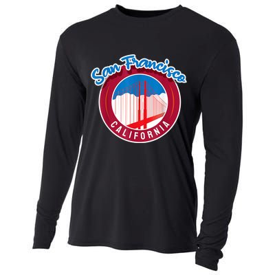 California San Francisco City Gift Bridge Souvenir SF Cooling Performance Long Sleeve Crew