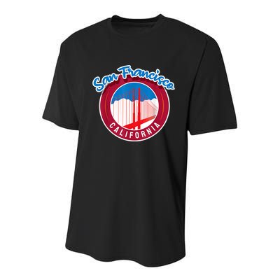 California San Francisco City Gift Bridge Souvenir SF Youth Performance Sprint T-Shirt