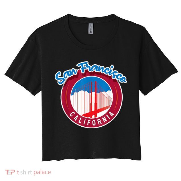 California San Francisco City Gift Bridge Souvenir SF Crop Top