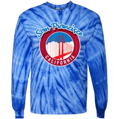 California San Francisco City Gift Bridge Souvenir SF Tie-Dye Long Sleeve Shirt