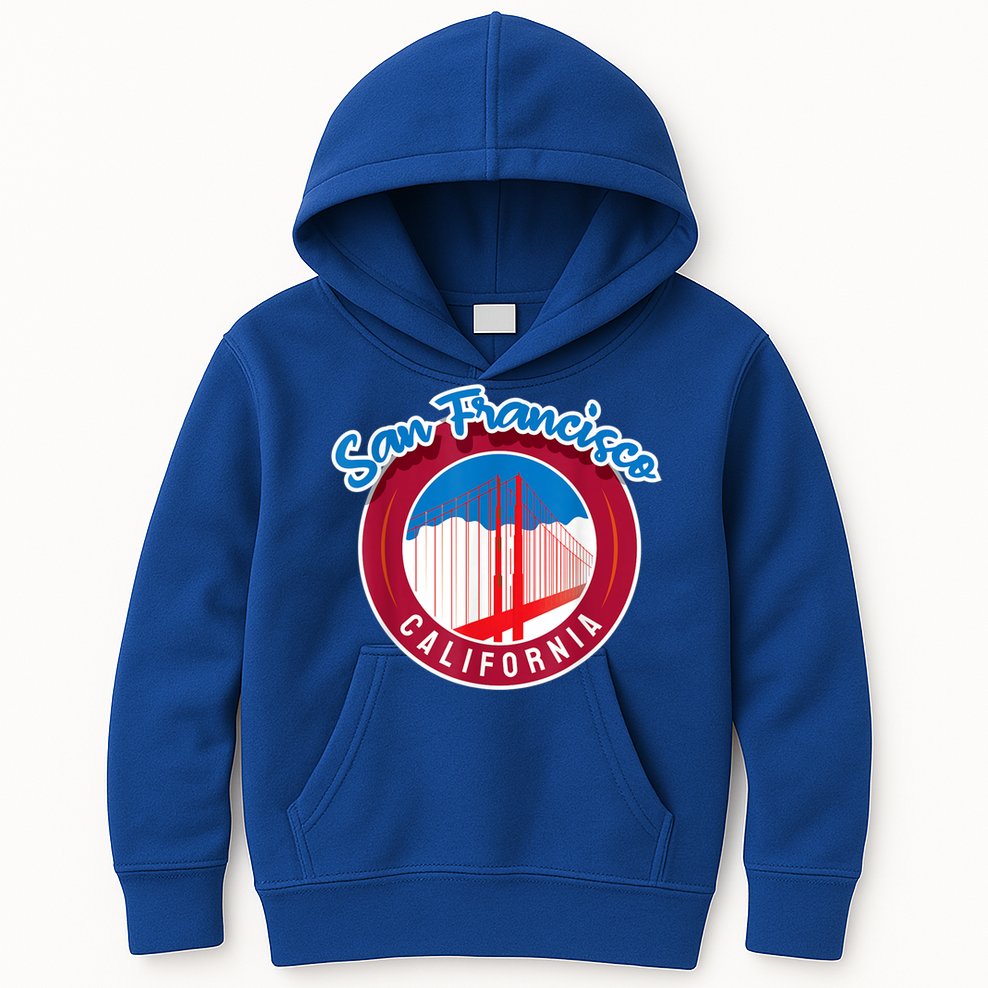 California San Francisco City Gift Bridge Souvenir SF Kids Hoodie