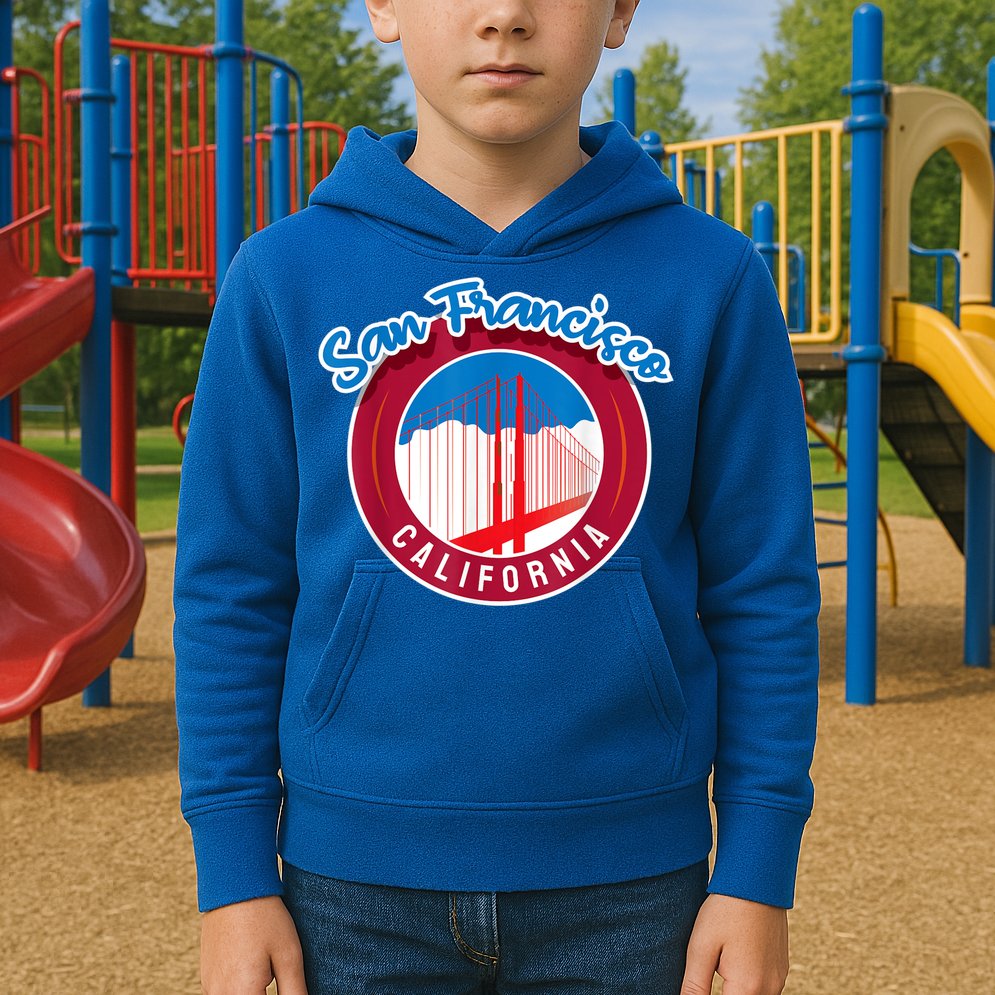 California San Francisco City Gift Bridge Souvenir SF Kids Hoodie