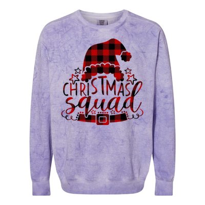 Christmas Squad Family Group Matching Christmas Party Pajama Funny Gift Colorblast Crewneck Sweatshirt