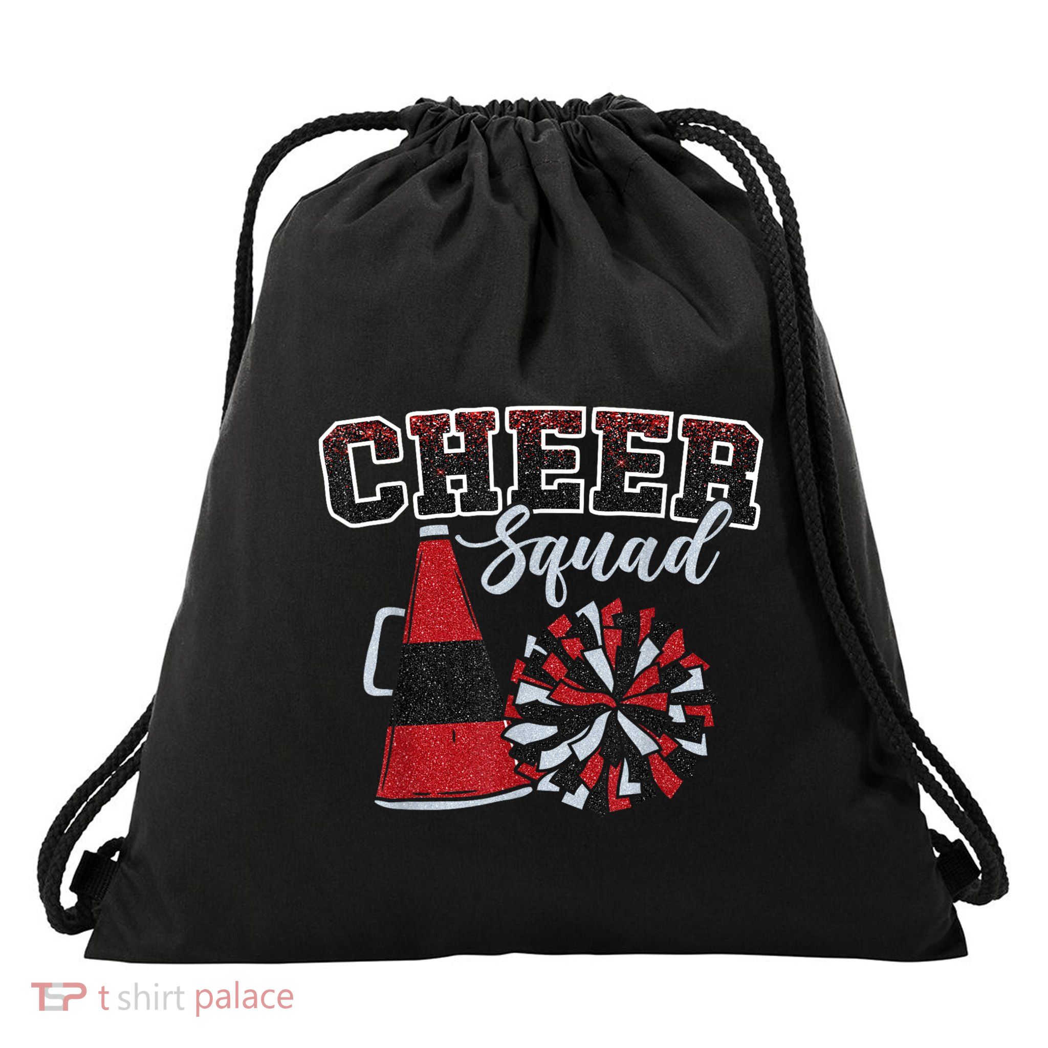 Cheer Squad Funny Cheerleader Cheerleading Red Women Girl Drawstring Bag