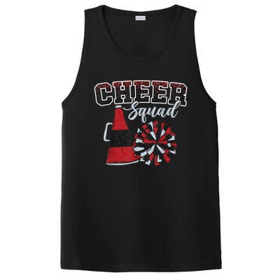 Cheer Squad Funny Cheerleader Cheerleading Red Women Girl PosiCharge Competitor Tank