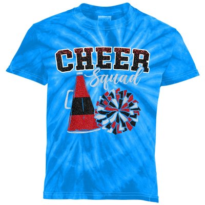 Cheer Squad Funny Cheerleader Cheerleading Red Women Girl Kids Tie-Dye T-Shirt