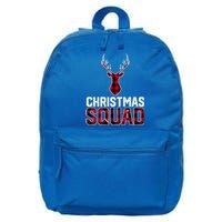 Christmas Squad Family Group Plaid Christmas Gift 16 in Basic Backpack