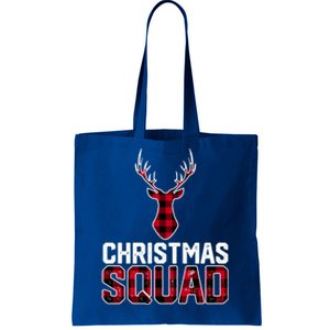 Christmas Squad Family Group Plaid Christmas Gift Tote Bag