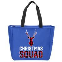 Christmas Squad Family Group Plaid Christmas Gift Zip Tote Bag