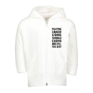 Cancer Survivor Fighting Cancer Going Through Chemo Toddler Zip Fleece Hoodie