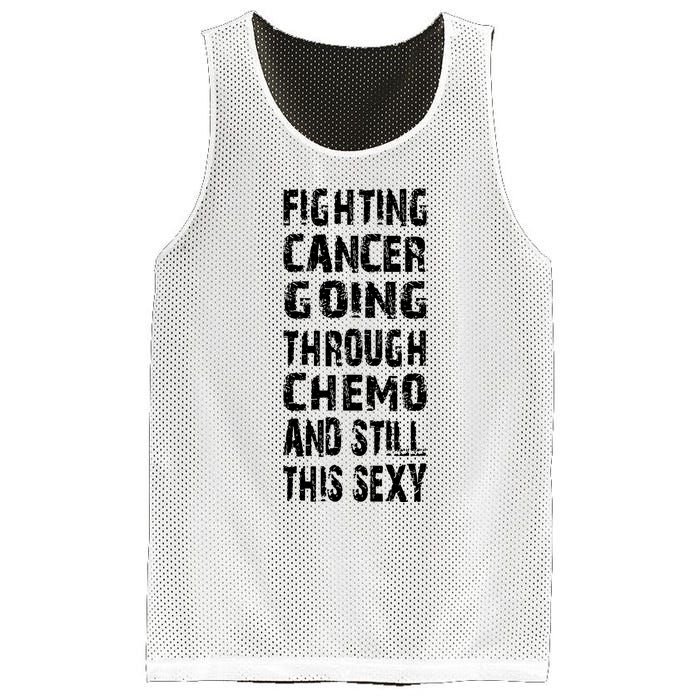 Cancer Survivor Fighting Cancer Going Through Chemo Mesh Reversible Basketball Jersey Tank