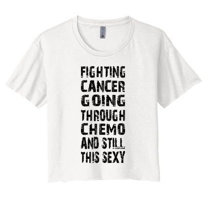 Cancer Survivor Fighting Cancer Going Through Chemo Crop Top