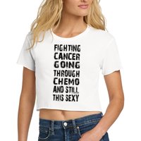 Cancer Survivor Fighting Cancer Going Through Chemo Crop Top