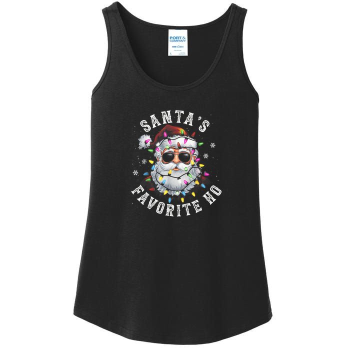 Christmas SantaS Favorite Ho Funny Santa Claus Cute Xmas Ladies Essential Tank