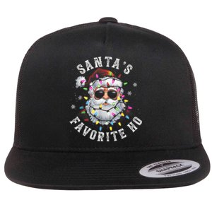 Christmas SantaS Favorite Ho Funny Santa Claus Cute Xmas Flat Bill Trucker Hat