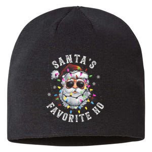 Christmas SantaS Favorite Ho Funny Santa Claus Cute Xmas Sustainable Beanie