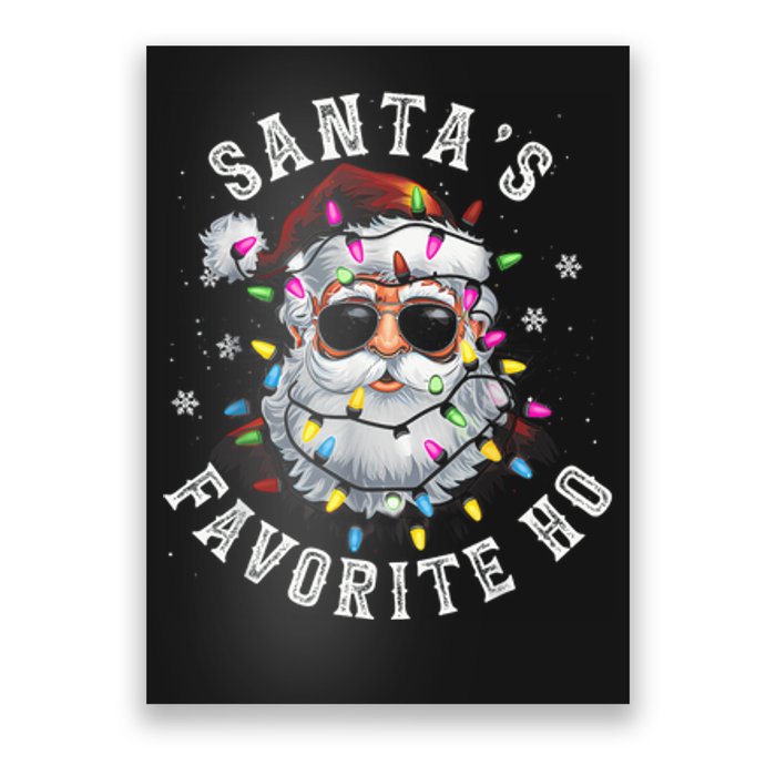 Christmas SantaS Favorite Ho Funny Santa Claus Cute Xmas Poster