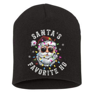 Christmas SantaS Favorite Ho Funny Santa Claus Cute Xmas Short Acrylic Beanie