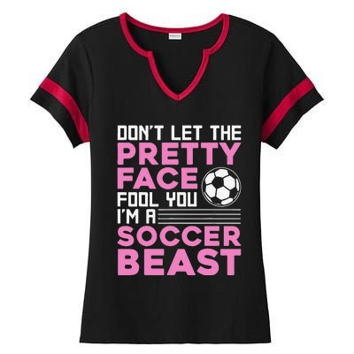 Cool Soccer For  Teen Girls Soccer Lover Player Sports Ladies Halftime Notch Neck Tee