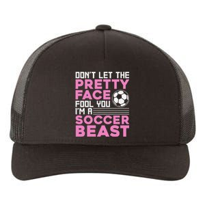 Cool Soccer For  Teen Girls Soccer Lover Player Sports Yupoong Adult 5-Panel Trucker Hat