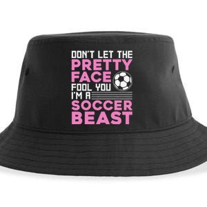 Cool Soccer For  Teen Girls Soccer Lover Player Sports Sustainable Bucket Hat