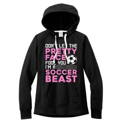 Cool Soccer For  Teen Girls Soccer Lover Player Sports Women's Fleece Hoodie