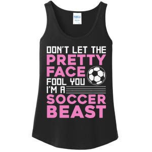 Cool Soccer For  Teen Girls Soccer Lover Player Sports Ladies Essential Tank