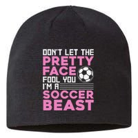 Cool Soccer For  Teen Girls Soccer Lover Player Sports Sustainable Beanie