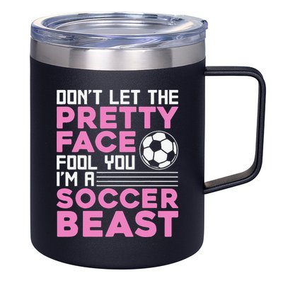 Cool Soccer For  Teen Girls Soccer Lover Player Sports 12oz Stainless Steel Coffee Mug