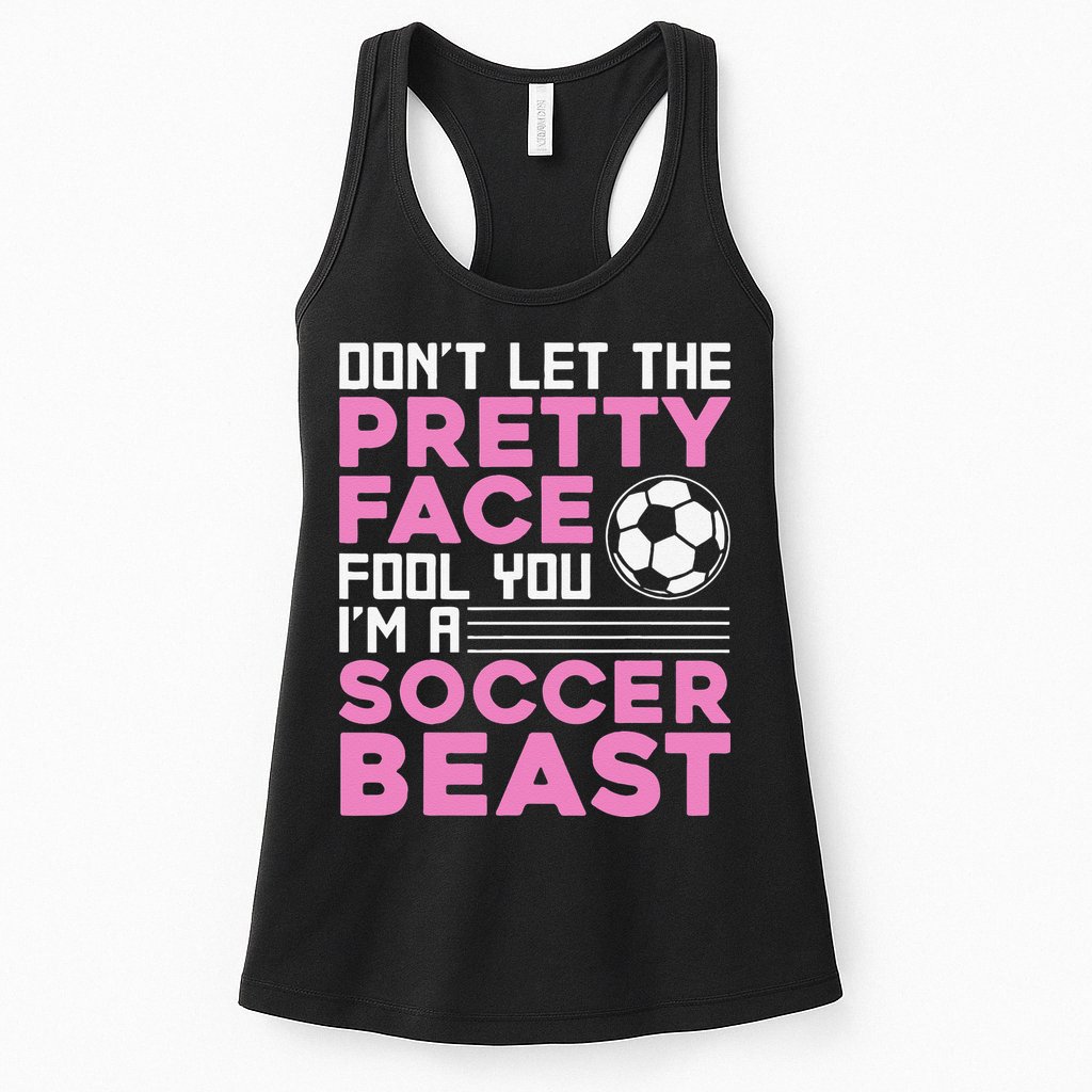 Cool Soccer For  Teen Girls Soccer Lover Player Sports Womens Tank Top