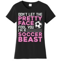 Cool Soccer For  Teen Girls Soccer Lover Player Sports Women's T-Shirt