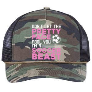 Cool Soccer For  Teen Girls Soccer Lover Player Sports Retro Rope Trucker Hat Cap