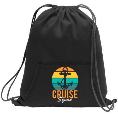 Cruise Squad Family Matching Cruise Trip Vacation Designs Sweatshirt Cinch Pack Bag