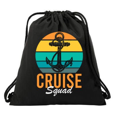 Cruise Squad Family Matching Cruise Trip Vacation Designs Drawstring Bag