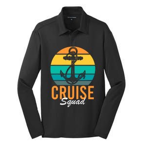 Cruise Squad Family Matching Cruise Trip Vacation Designs Silk Touch Performance Long Sleeve Polo