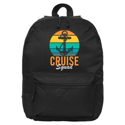 Cruise Squad Family Matching Cruise Trip Vacation Designs 16 in Basic Backpack