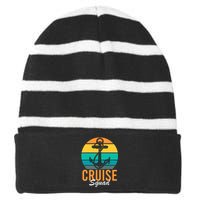 Cruise Squad Family Matching Cruise Trip Vacation Designs Striped Beanie with Solid Band