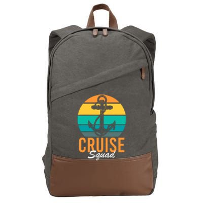 Cruise Squad Family Matching Cruise Trip Vacation Designs Cotton Canvas Backpack