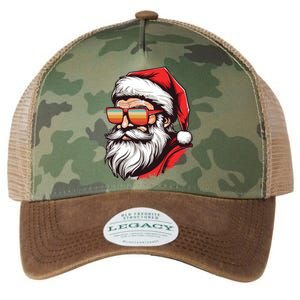 Christmas Santa Face Retro Sunglasses Xmas Gift Legacy Tie Dye Trucker Hat