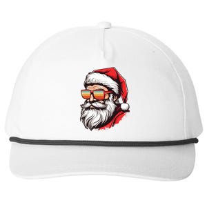 Christmas Santa Face Retro Sunglasses Xmas Gift Snapback Five-Panel Rope Hat