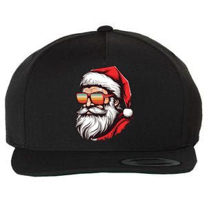 Christmas Santa Face Retro Sunglasses Xmas Gift Wool Snapback Cap