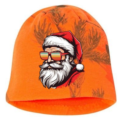 Christmas Santa Face Retro Sunglasses Xmas Gift Kati - Camo Knit Beanie