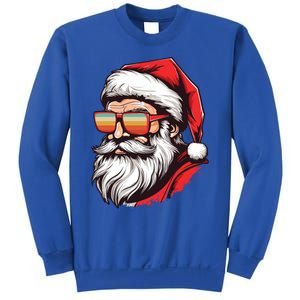 Christmas Santa Face Retro Sunglasses Xmas Gift Sweatshirt