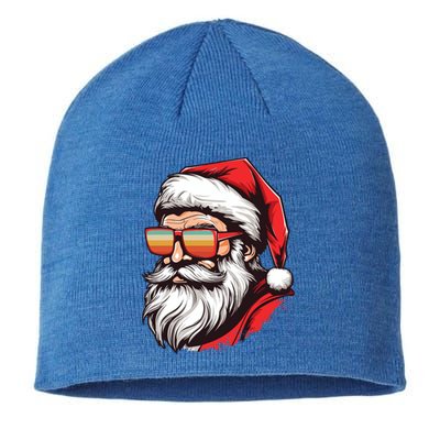 Christmas Santa Face Retro Sunglasses Xmas Gift Sustainable Beanie