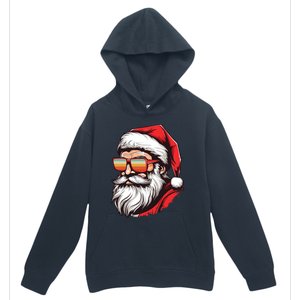 Christmas Santa Face Retro Sunglasses Xmas Gift Urban Pullover Hoodie