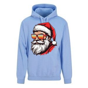 Christmas Santa Face Retro Sunglasses Xmas Gift Unisex Surf Hoodie