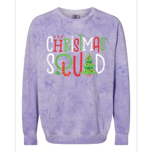 Christmas Squad Funny Xmas Tree Family Matching Pajamas Colorblast Crewneck Sweatshirt