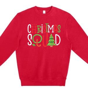 Christmas Squad Funny Xmas Tree Family Matching Pajamas Premium Crewneck Sweatshirt